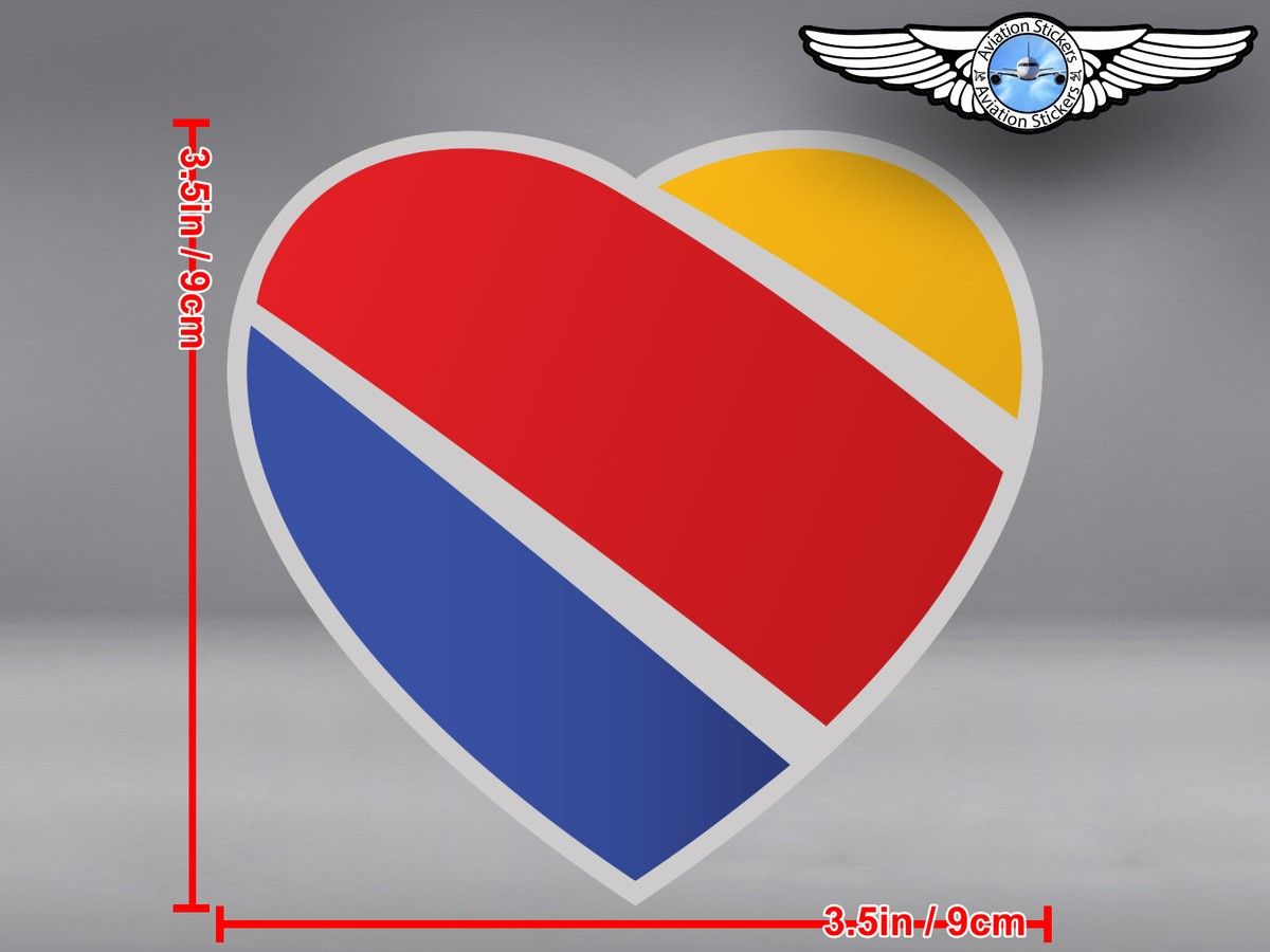 Southwest Airlines Logo - SOUTHWEST AIRLINES SOUTH WEST SWA CUT TO SHAPE HEART LOGO STICKER / DECAL |  eBay