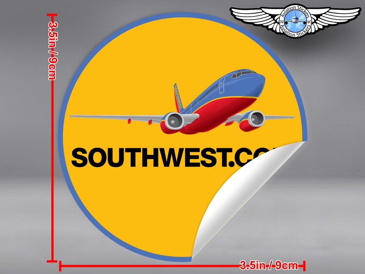Southwest Airlines Logo - SOUTHWEST AIRLINES SOUTH WEST SWA ROUND AIRPLANE LOGO STICKER / DECAL | eBay