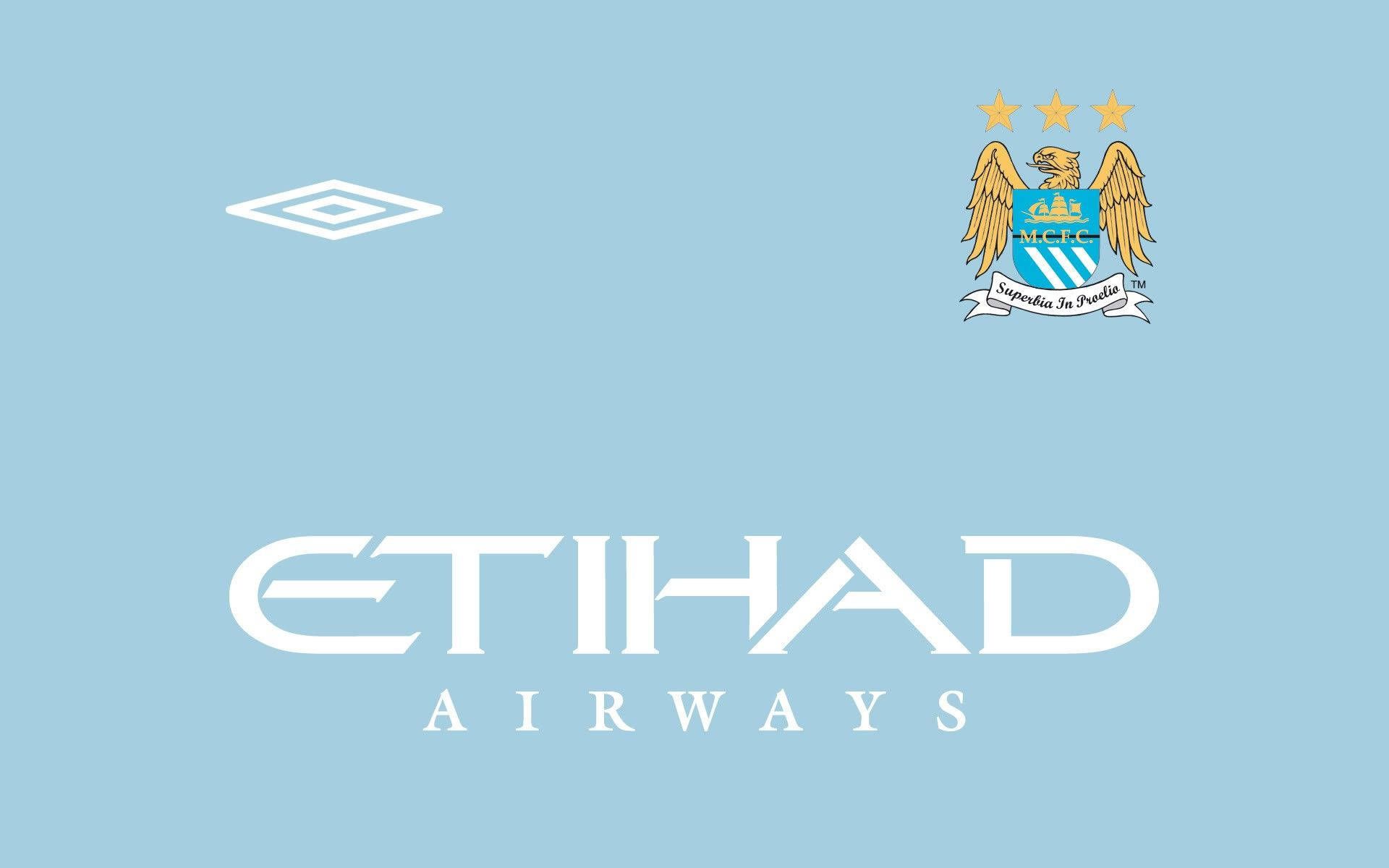 Etihad Airways Logo - Download Etihad Airways With The Manchester City Logo Wallpaper |  Wallpapers.com