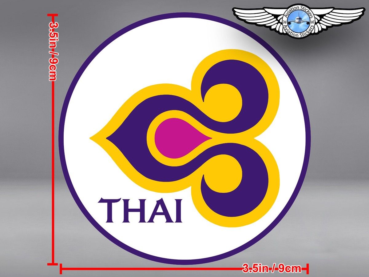 Thai Airways Logo - THAI AIRWAYS ROUND LOGO DECAL / STICKER | eBay
