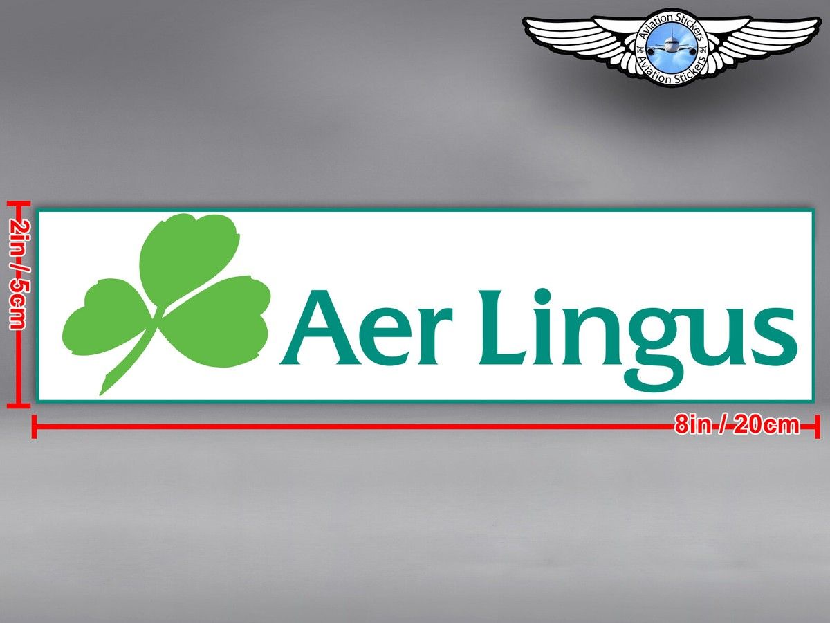 Aer Lingus Logo - AER LINGUS LOGO RECTANGULAR DECAL / STICKER | eBay