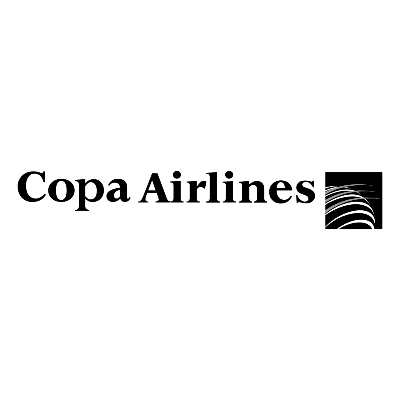Copa Airlines Logo - Copa Airlines Logo Black and White – Brands Logos