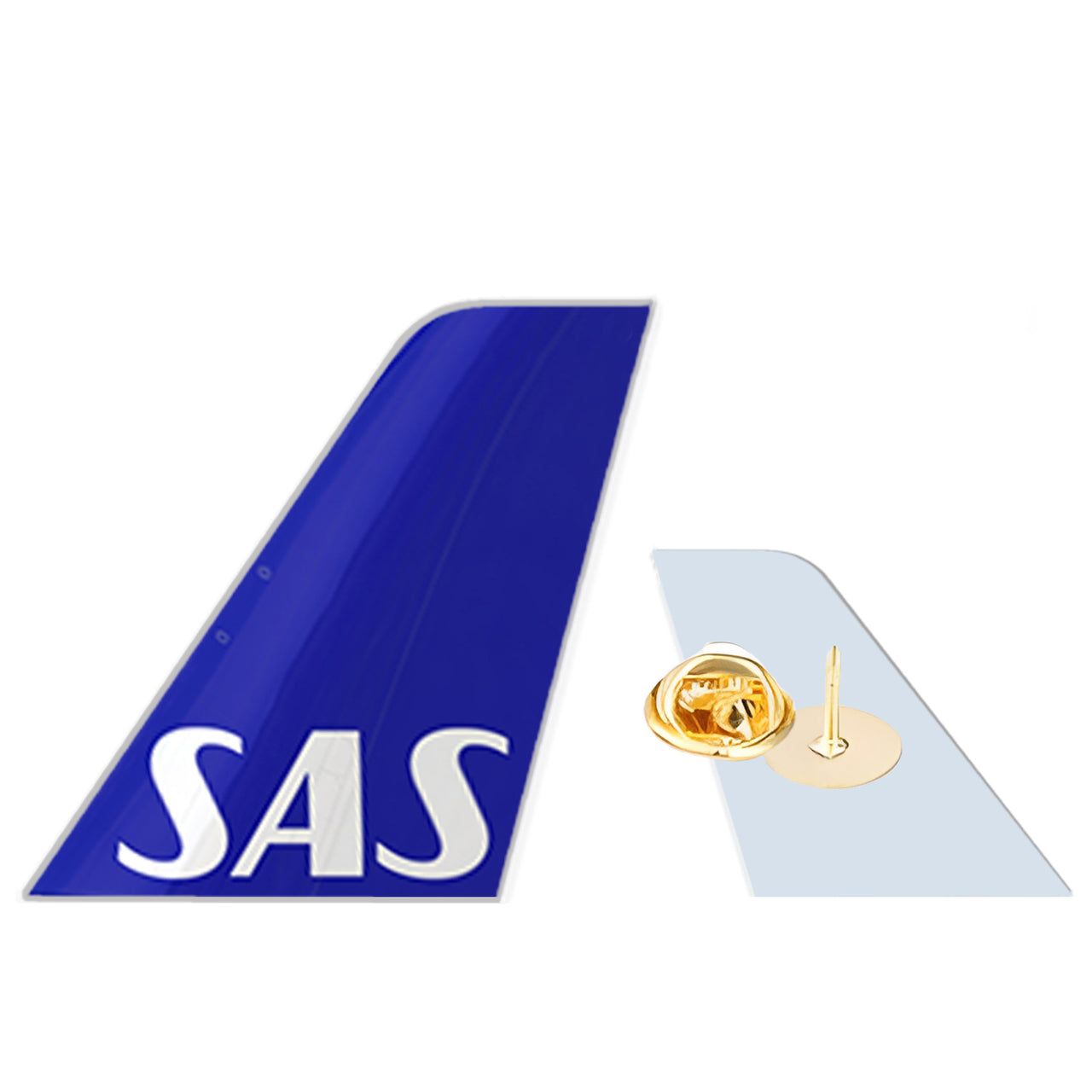 SAS Scandinavian Airlines Logo - SAS Scandinavian Airlines Designed Tail Shape Badges & Pins