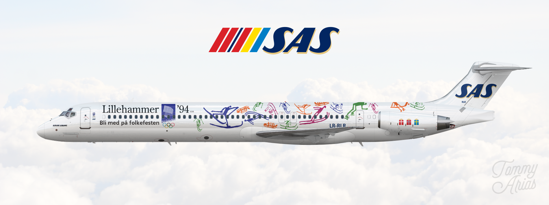 SAS Scandinavian Airlines Logo - SAS Scandinavian Airlines / McDonnell Douglas MD-82 - Showcase - Gallery -  Airline Empires