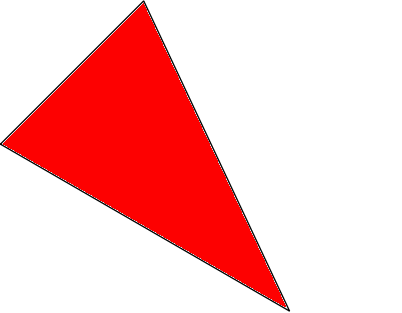 Split Red Triangle Logo - split triangles on overlap