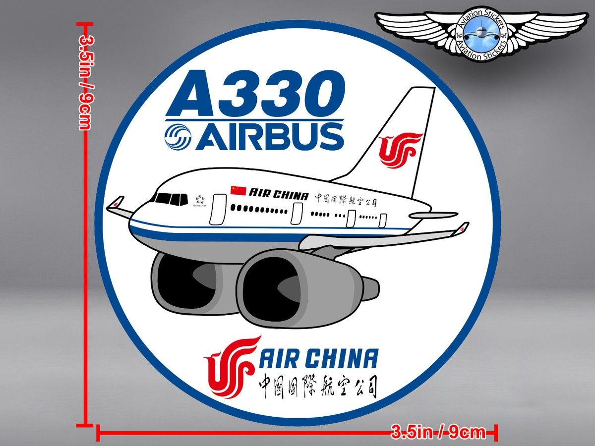 Air China Logo - AIR CHINA PUDGY AIRBUS A330 A 330 ROUND DECAL / STICKER | eBay