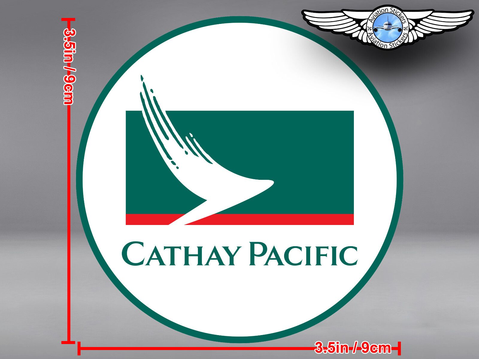 Cathay Pacific Logo - CATHAY PACIFIC AIRWAYS ROUND LOGO STICKER / DECAL | eBay