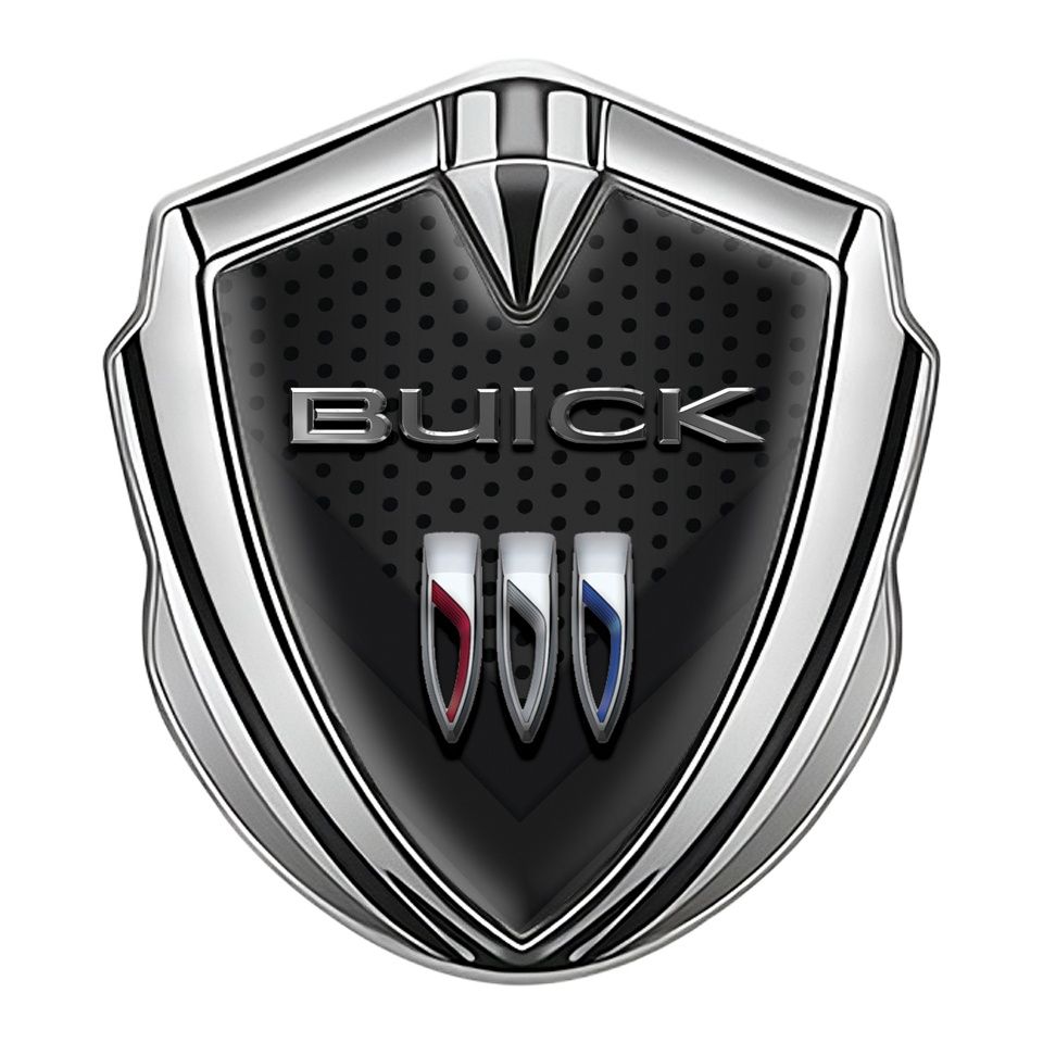 V-shaped Car Logo - Buick 3D Car Metal Emblem Silver Dark Mesh V Shape Design | Metal Emblems |  Accessories | X-Sticker