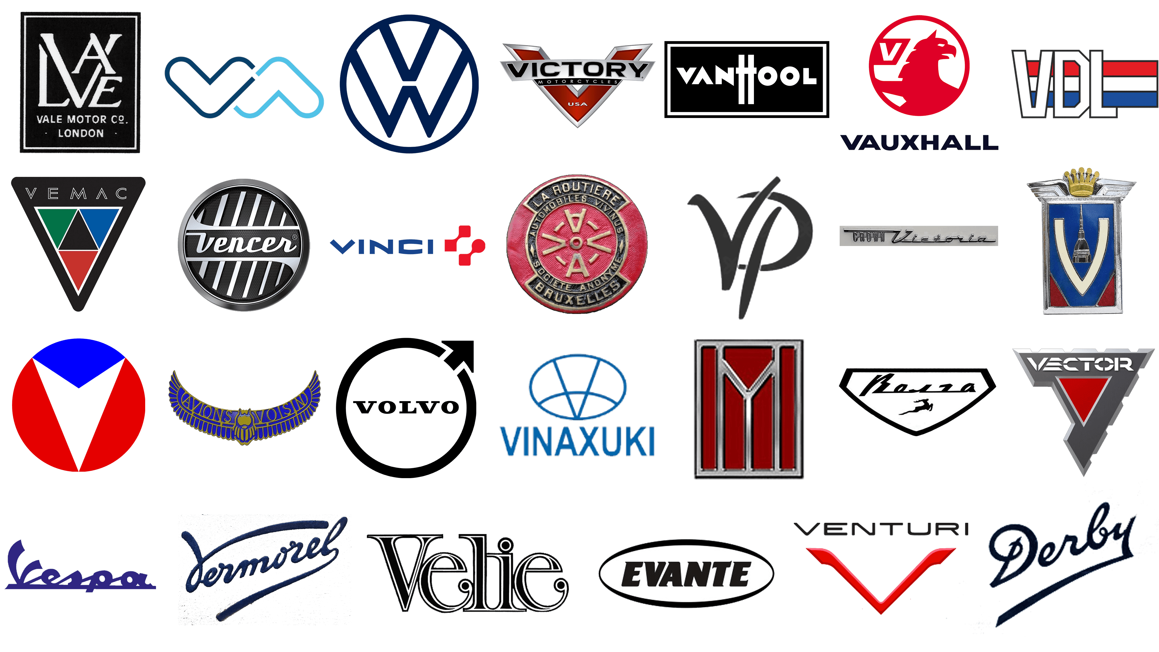 V-shaped Car Logo - Cars brands and logos that start with V