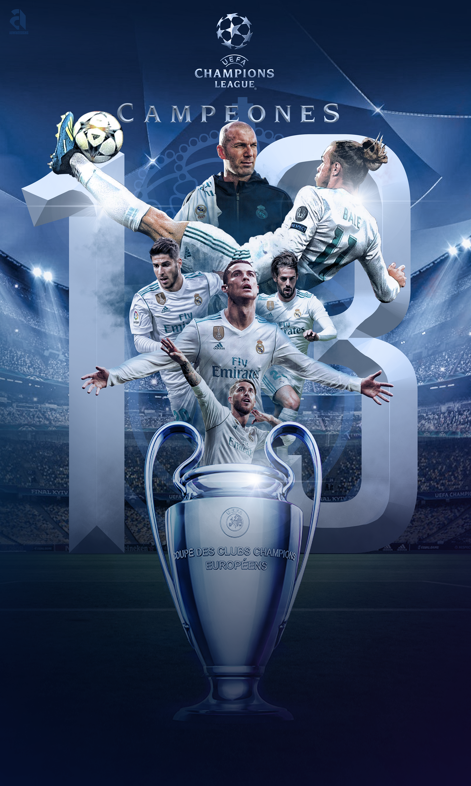 Champions League Logo - UEFA Champions League 2018 Winners, Real Madrid (1) | Images :: Behance