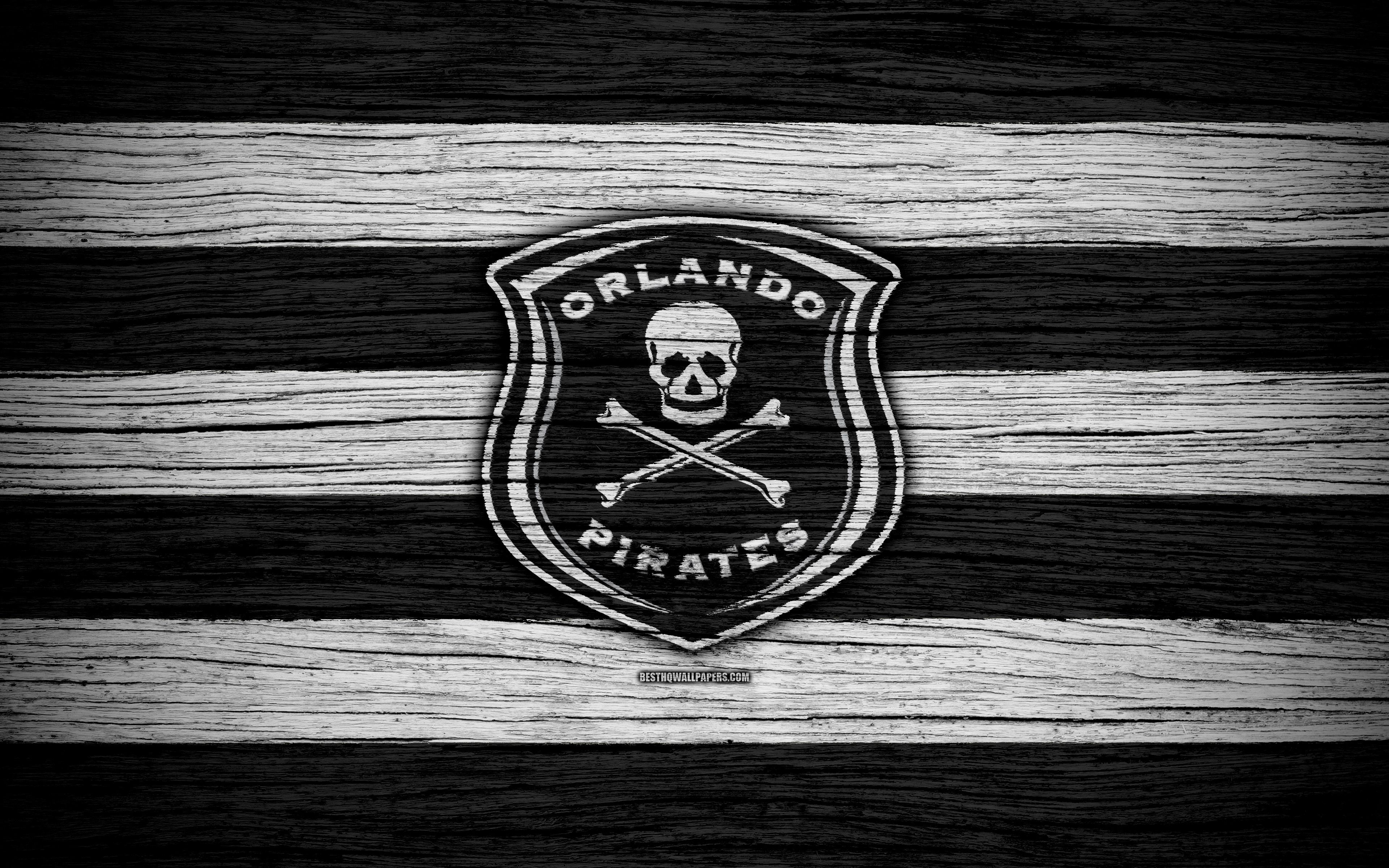 Orlando Pirates FC Logo - Download Wallpapers Fc Orlando Pirates, 4k, Wooden - Orlando Pirates Fc  (#2037309) - HD Wallpaper & Backgrounds Download