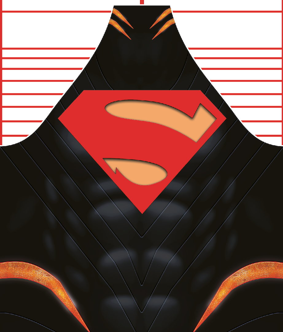 Large Red S Logo - Absolute Superman v5 - Less Shine - 4 NEO Designs