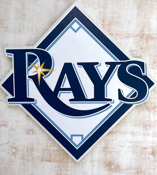Tampa Rays Logo - Tampa Bay Rays Baseball Diamond Sign | Custom Salty Signs