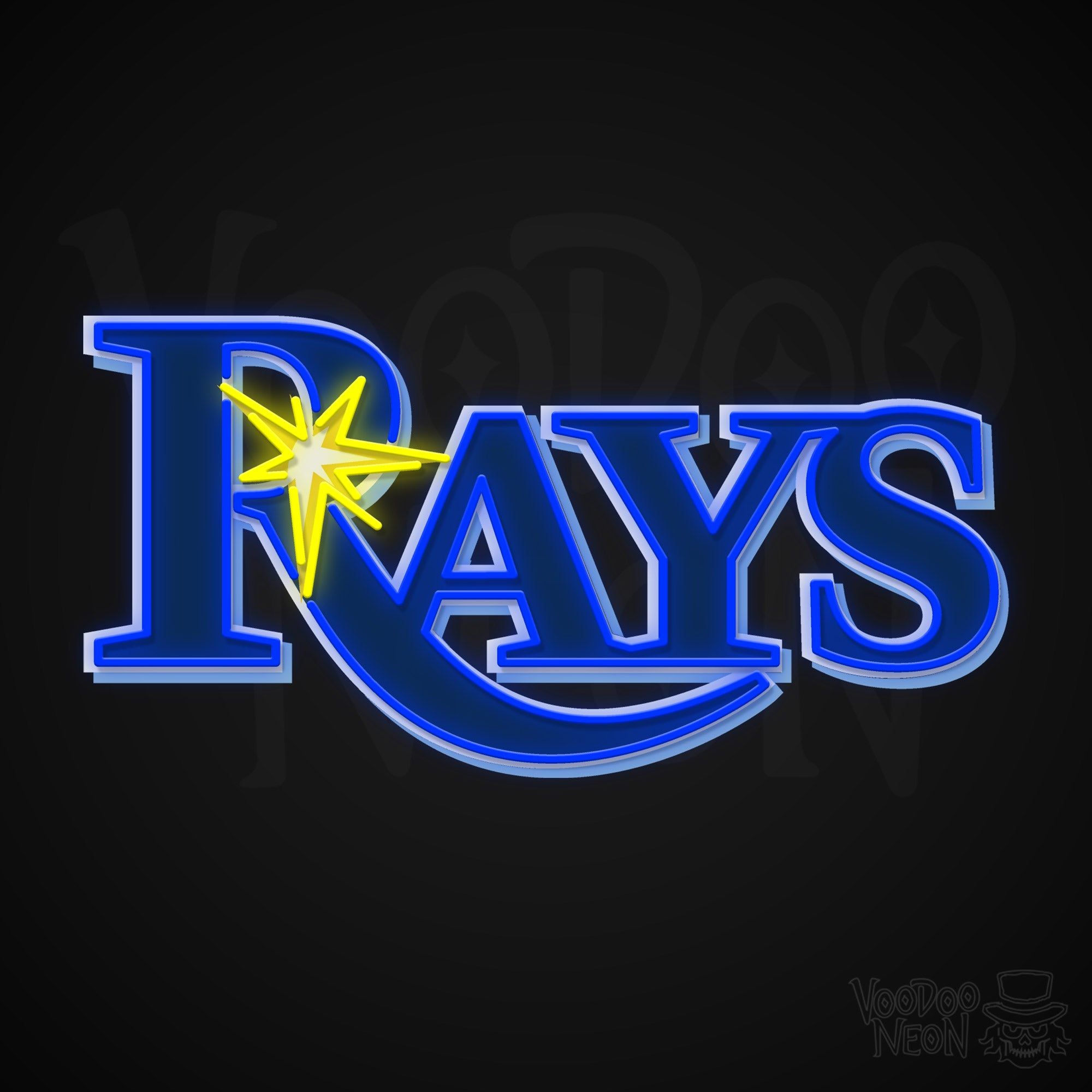 Tampa Rays Logo - Tampa Bay Rays Neon Sign - MLB - Voodoo Neon