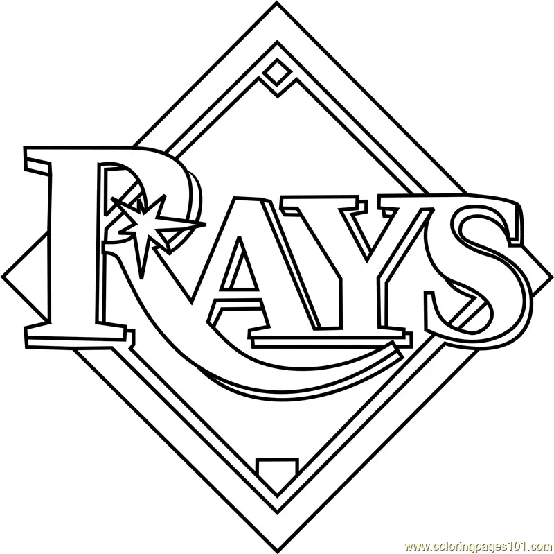 Tampa Rays Logo - Tampa Bay Rays Logo Coloring Page for Kids - Free MLB Printable Coloring  Pages Online for Kids - ColoringPages101.com | Coloring Pages for Kids