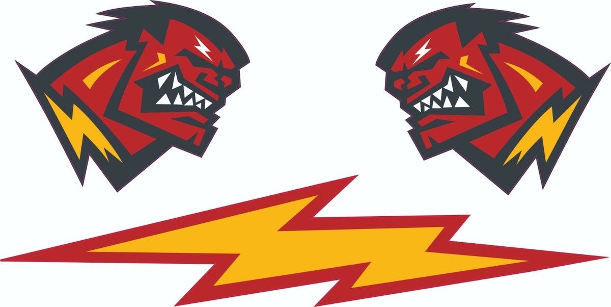 Orlando Rage Logo - Orlando Rage Inspired Full Size Football Helmet Decals | eBay
