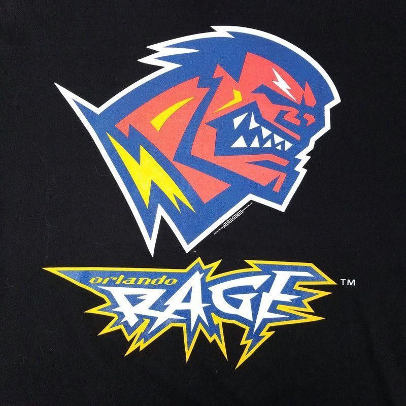Orlando Rage Logo - Orlando Rage XFL Vintage 2000 Football Defunct Original