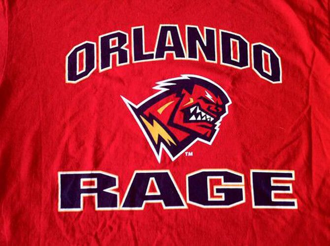Orlando Rage Logo - XFL Football Orlando Rage Embroidered Adult T-Shirt S-6XL, LT-4XLT NFL New