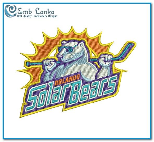 Orlando Solar Bears Logo - Orlando Solar Bears Logo-ECHL Embroidery Design