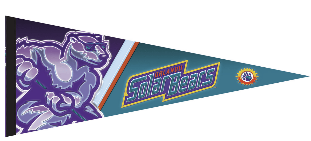 Orlando Solar Bears Logo - Orlando Solar Bears Felt Pennant