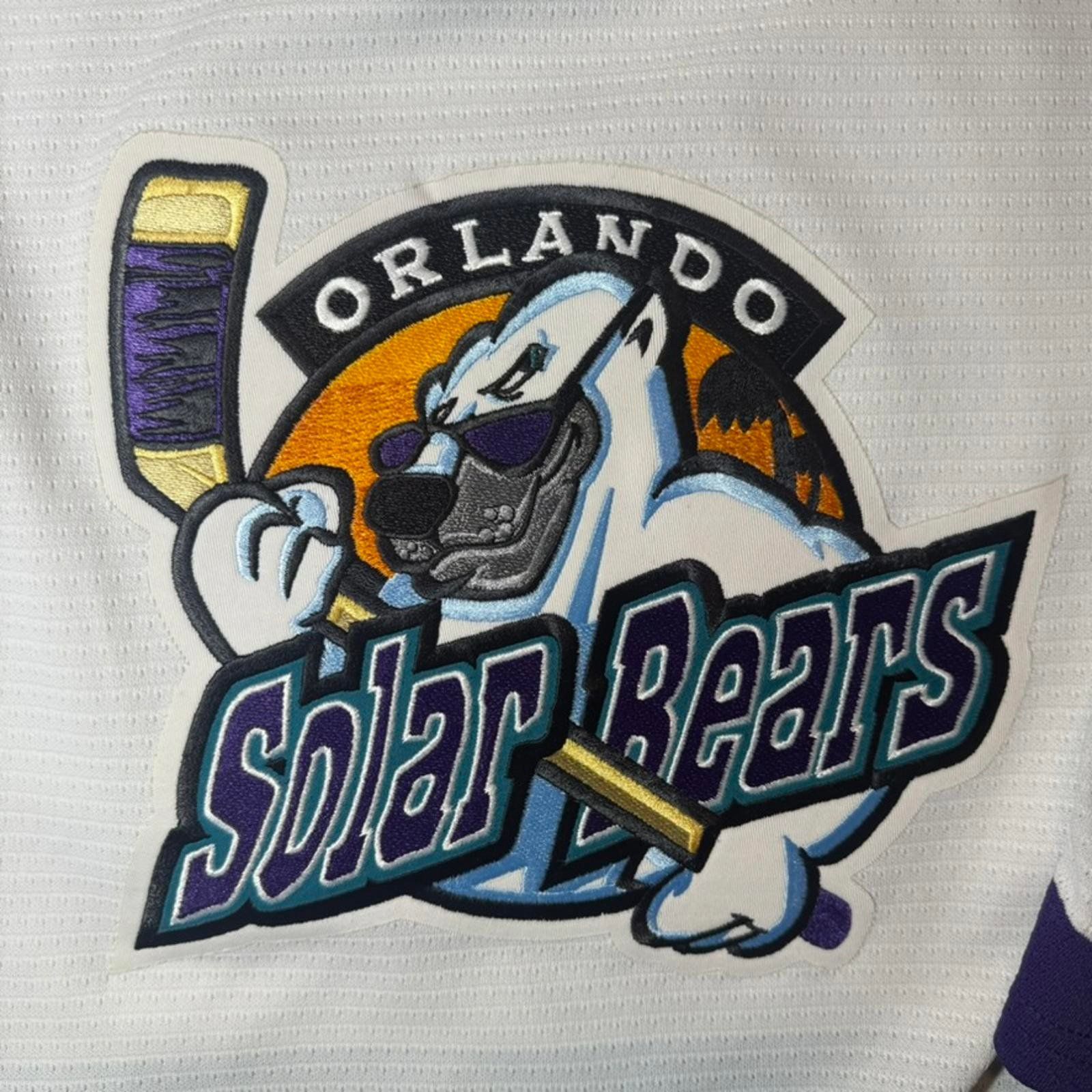 Orlando Solar Bears Logo - Orlando Solar Bears Vintage BAUER Ice Hockey Jersey XXL