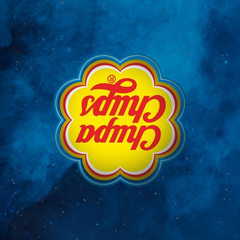Chupa Chups Logo - For the first time ever, the iconic Chupa Chups logo has been flipped. A  bold move for a design that has remained unchanged since its creation in  1969. The logo was originally