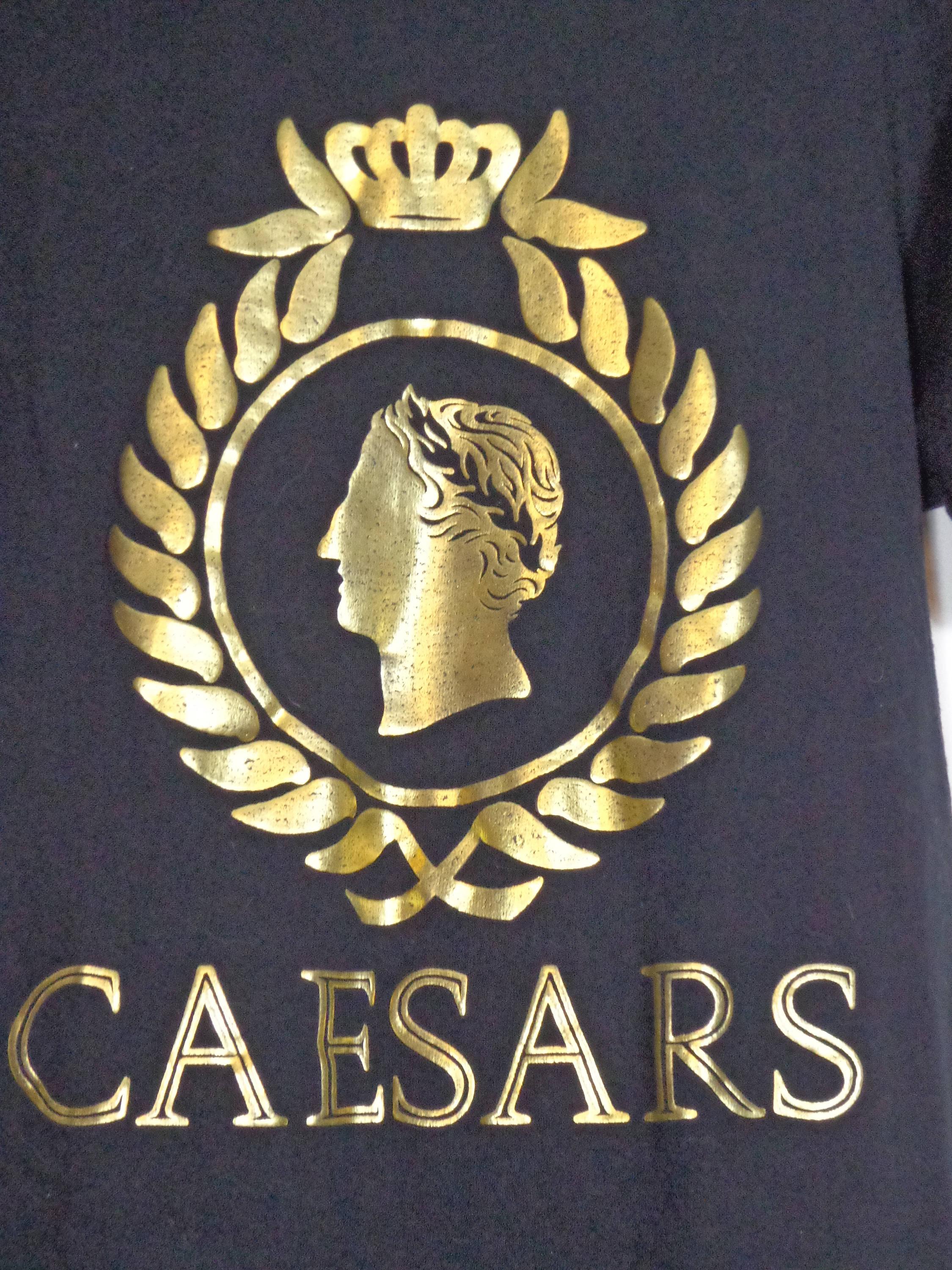 Caesars Palace Logo - Vintage 80s Caesars Palace T Shirt Tee, Rare Gold Foil Logo Print ...
