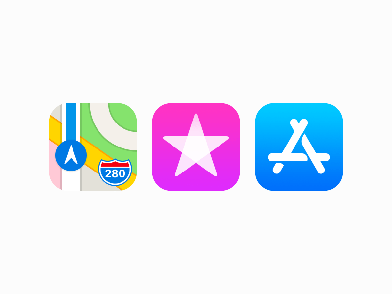 Available On iTunes App Logo - iOS 11 Beta Icon 3 (180 & 1024 pixel) by Sandor | Dribbble | Dribbble