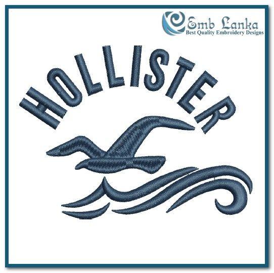 Hollister Logo - Hollister Co Logo 2 Embroidery Design | Emblanka.com