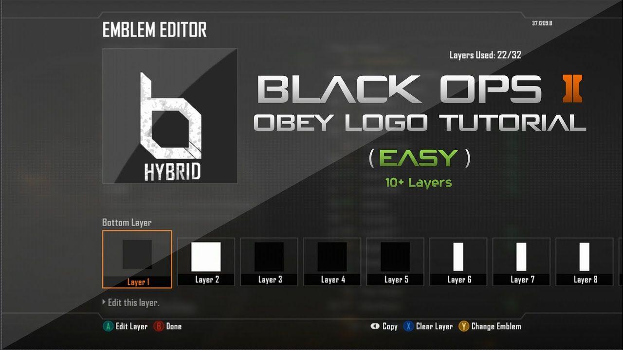 Obey Sniping Logo - Black Ops 2 - Obey Emblem Tutorial - Easy - YouTube