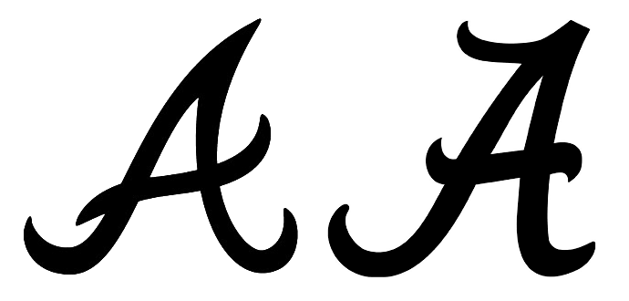Black and White Alabama Logo - Bama vs. The Braves (A Logo Comparison) W. Smith