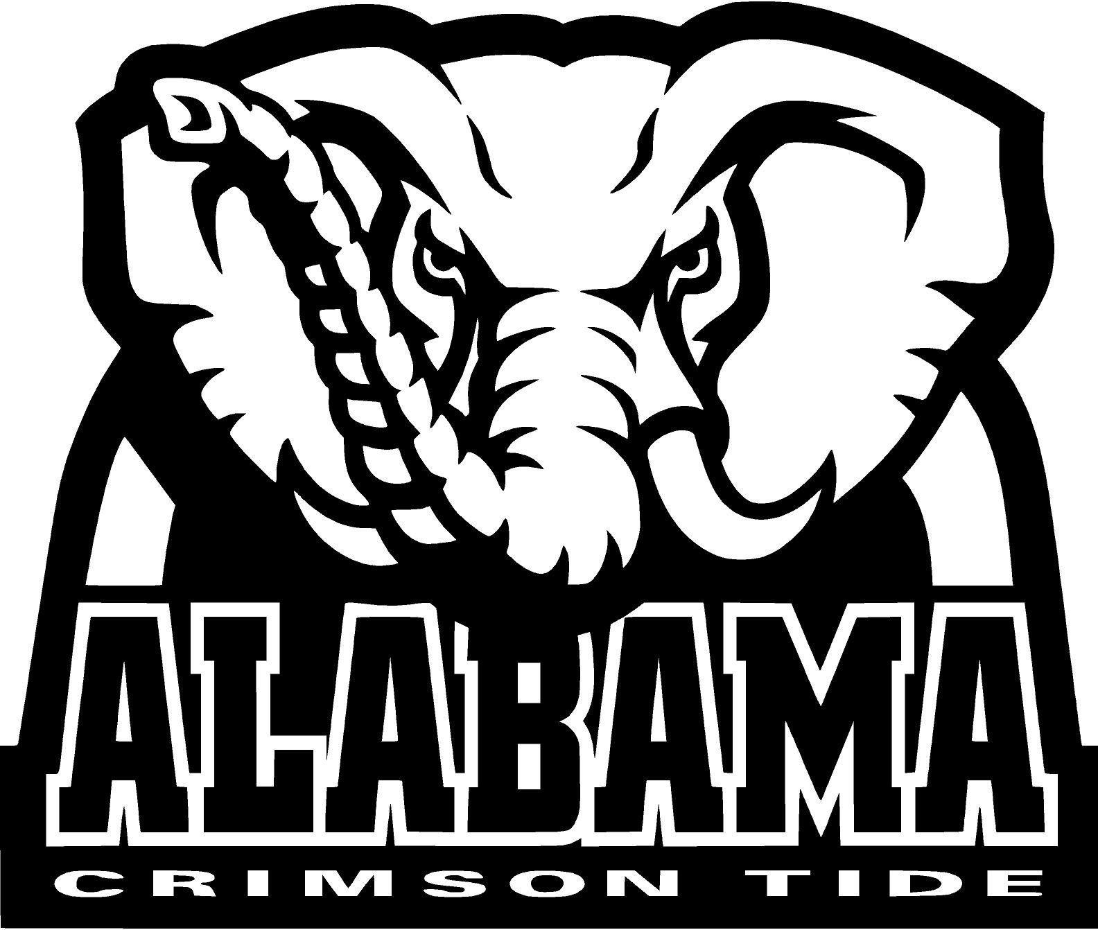 Black and White Alabama Logo - Free Crimson Tide Clipart, Download Free Clip Art, Free Clip Art