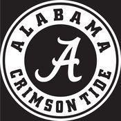 Black and White Alabama Logo - White Alabama Circle Logo Vinyl Decal