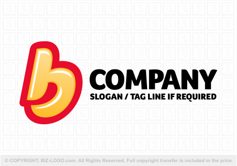 Yellow and Red B Logo - Pre Designed Logos