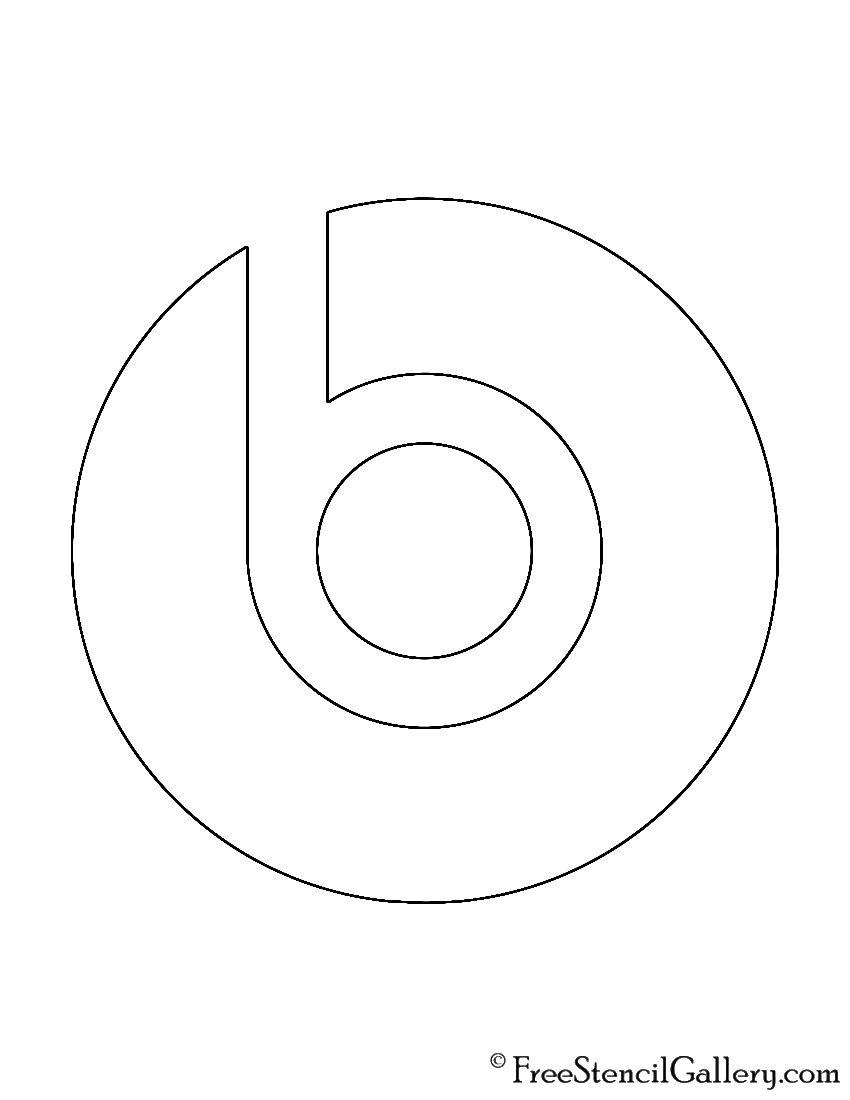 Beats Logo - Beats Logo Stencil | Free Stencil Gallery