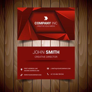 White Red Triangle Company Logo - Red white and blue business card design free vector download 479