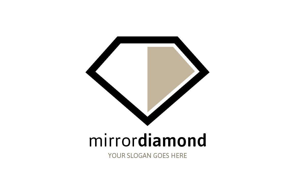 Diamond Logo - Mirror Diamond Logo ~ Logo Templates ~ Creative Market