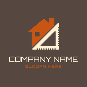 Orange White Triangle Logo - Free Construction Logo Designs | DesignEvo Logo Maker