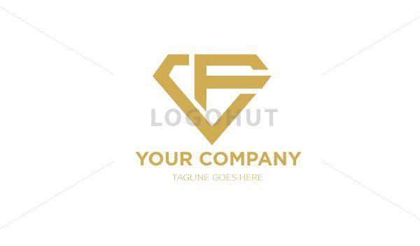 A Diamond in Diamond Logo - F Letter Diamond Logo | Logohut