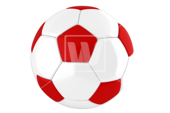 White with Red Ball Logo - Red-White Soccer Ball - PNG - Welcomia Imagery Stock