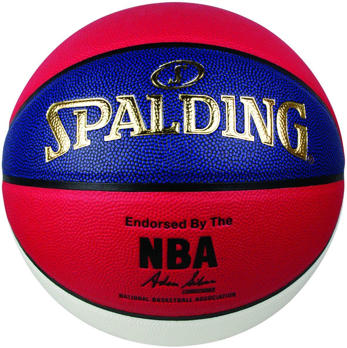 Red and Blue Ball Logo - NBA Logoman - Red/White/Blue - Size 7