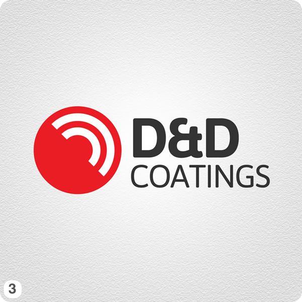 Gray and Red Logo - Painting Company Logo Design for D&D Coatings