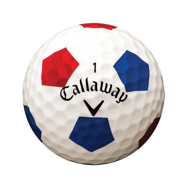 Red and White Ball Logo - Callaway Chrome Soft Truvis Red/Blue Golf Balls (12 Balls) 2018