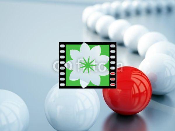 White with Red Ball Logo - blurred white balls and red ball is in focus - Photo Prints ...