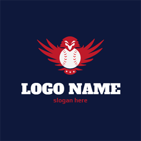 Silver Bird Red Banner Logo - Free Club Logo Designs | DesignEvo Logo Maker