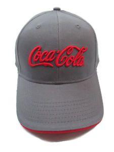 Gray and Red Logo - Coca-Cola Gray with red logo Baseball Cap Hat Adjustable Closure 100 ...