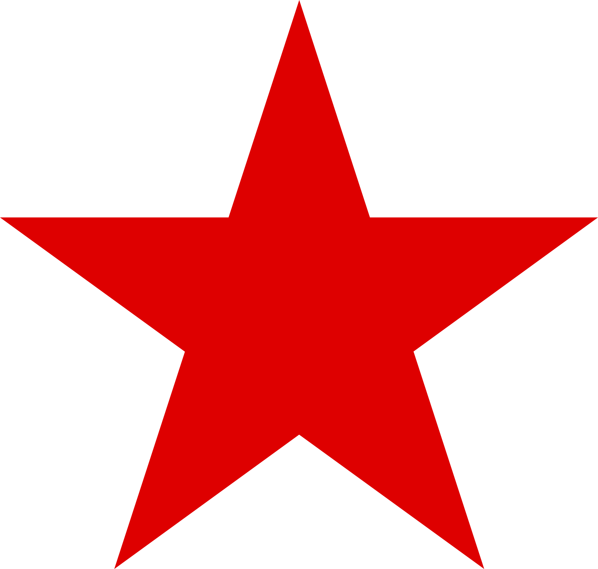 Red White and Black Star Logo - Red star
