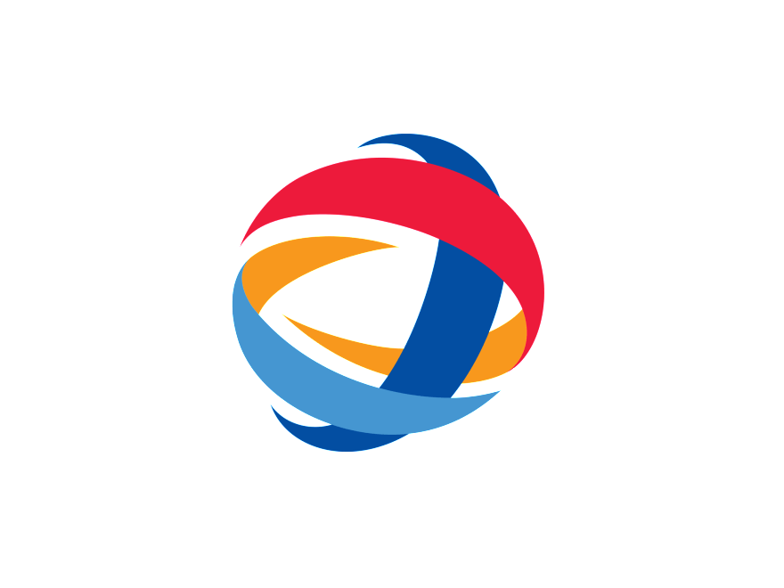 Red-Orange Blue Swirl Sphere Logo - Total logo | Logok