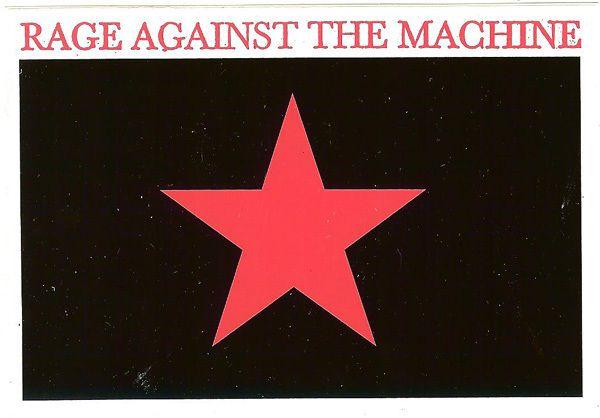 Red Star Swirl Logo - Rage Against The Machine Vinyl Sticker Red Star Logo - Concert Shoppe
