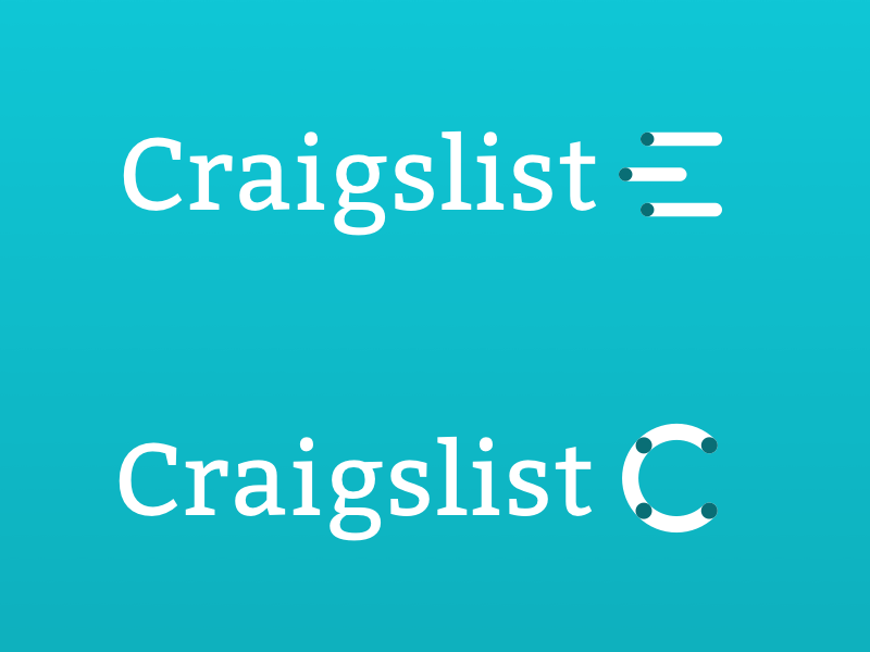 Craigslist Logo - Craigslist Logo, additional thoughts by Shane McKnight. Dribbble